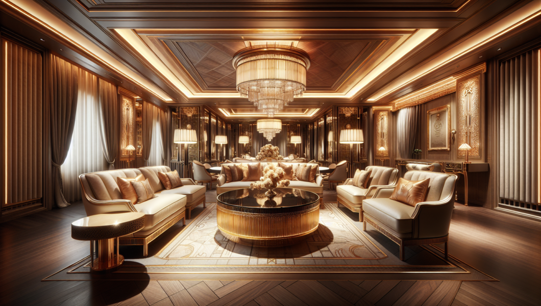 Elegant Neo Deco interior with luxurious decor elements