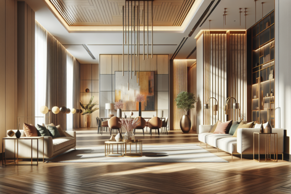 Neo Deco interiors showcasing vibrant colors and distinctive design elements.